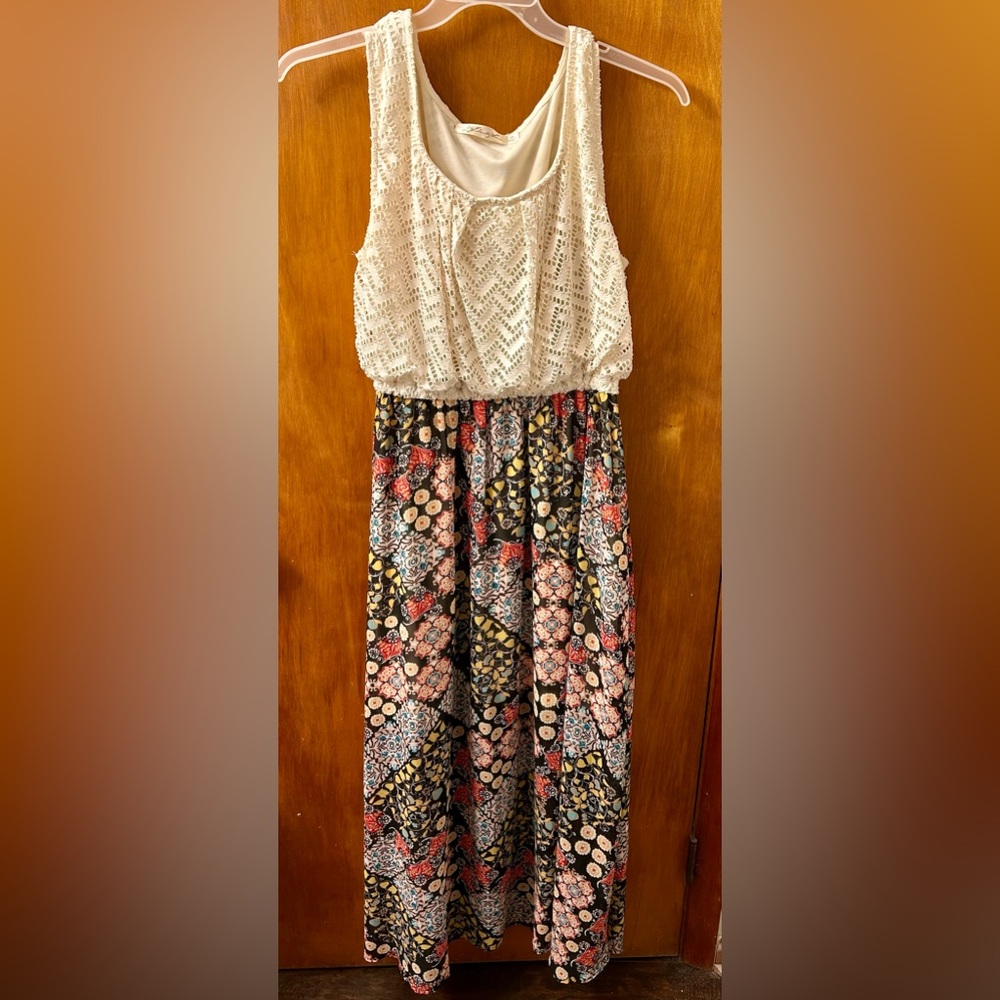 Liberty Love Cream Sundress Sleeveless Casual